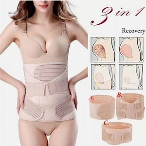 Chongerfei 3 in 1 Postpartum Support Recovery Belly Wrap Waist/Pelvis Belt Body